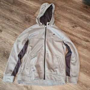 Russell Athletic Light Gray and Dark Gray Hoodie